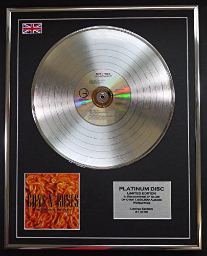 GUNS N' ROSES/EDITION LIMITEE/CADRE CD/DISQUE DE PLATINE/THE SPAGHETTI INCIDENT