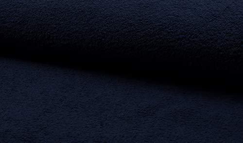 CRS Fur Fabrics Tejido de Rizo, Algodón, Azul Marino, 5Mtr 500cmx150cm