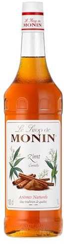 MONIN Sirup Zimt 1,0 l | geschmacksintensiver Zimtgeschmack für Kaffee, Chai Latte, Cocktails und Desserts - vielseitig für Küche und Bar