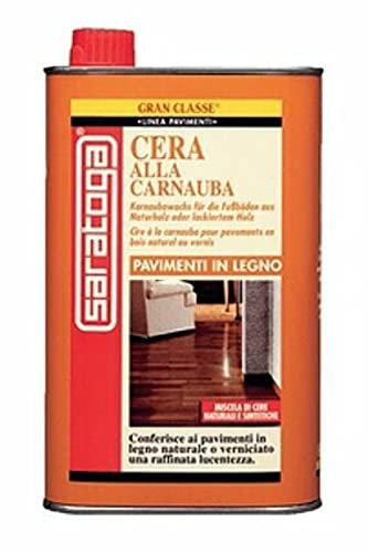 CERA CARNAUBA PAVIMENTI LEGNO NATURALE O VERNICIATO LUCIDANTE SARATOGA LT 1