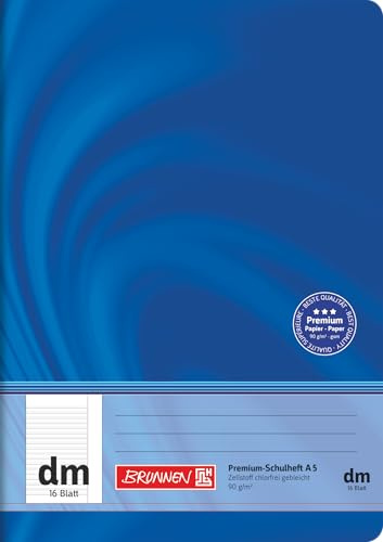 Brunnen 104571302 Premium-Schulheft DIN A5, 16 Blatt, einfaches Heft