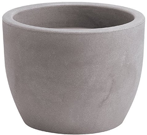 Nicoli hydroflora 63001445 Vaso Hera, Diametro 40 cm, Altezza 30 cm, Colore Grigio Cenere Opaco