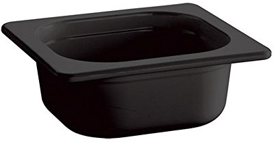 APS 84311 GN 1/6 Behälter ECO LINE, 17,6 x 16,2 cm, Tiefe 100 mm, 1 Liter, Melamin, schwarz