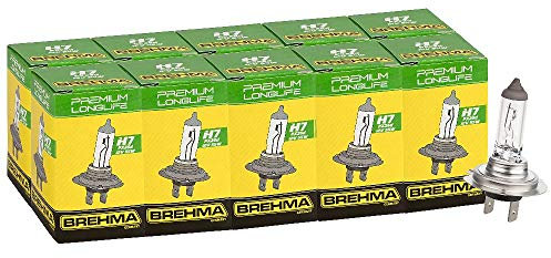 10x BREHMA Premium Longlife H7 12V 55W Halogen Autolampe