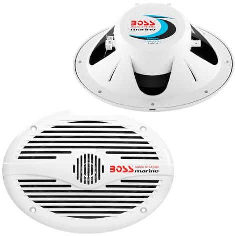 Boss Audio Systems Marine Blanco altavoz - Altavoces (De 2 vías, 1.0 canales, Alámbrico, Terminal, 60 - 20000 Hz, Blanco)