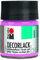 Marabu 11300005033 - Decorlack Acryl Pink 033, 50 ml, hochglänzender Acryllack auf Wasserbasis, wetterfest, speichelfest, zum Malen, Schablonieren und für Serviettentechnik