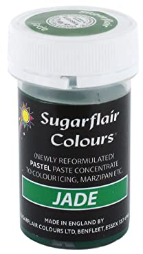 Sugarflair Pastel Paste, Jade Food Colouring, Highly Concentrated for Use with Sugar Pastes, Buttercream, Royal Icing or Cake Mix, Vibrant Colour Dye - 25g (Pack of 2)