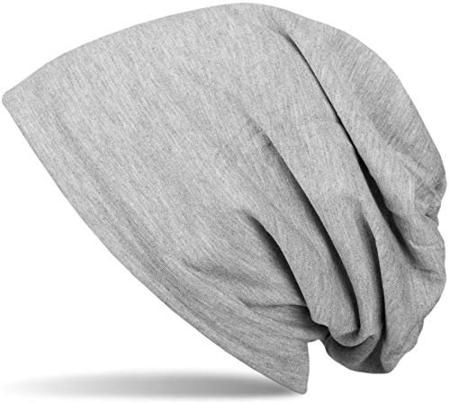 styleBREAKER Unisex Beanie Mütze Einfarbige mit Thermo-Fleece Futter, warme Winter Mütze gefüttert 04024008, Farbe:Grau meliert