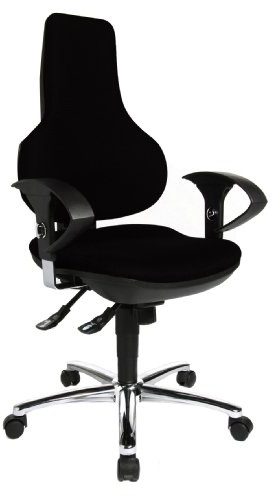 Topstar Ergo Point SY Deluxe EP029U BC0 Bürostuhl, inkl. höhenverstellbare Armlehnen, Stoffbezug, schwarz | Made in Germany | Ergonomisch | Drehstuhl, Schreibtischstuhl | höhenverstellbar | Geprüfte Sicherheit nach GS-Intertek