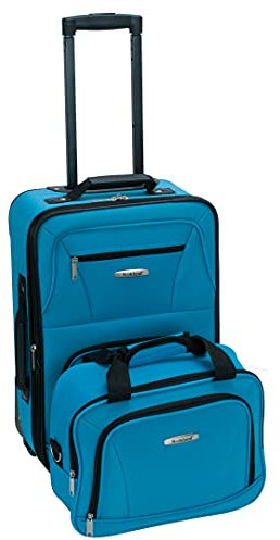 Rockland Bagage De Cabine Abs Extensible Melbourne 20 PO Koffer-Set, 38 Liter, Pinkleopard