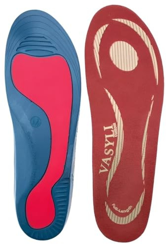 Vasyli Shock Absorber Orthotic, Medium, Lasting Pain Relief, Biomechanical Control, Maximum PU Shock Absorption, Reduces Excess Pronation, Deep Heel Cup, Heat Moldable, Everyday Use