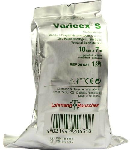 VARICEX S Zinkleimbinde 10 cmx7 m 1 St