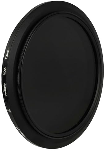 vhbw 72 mm grå neutralt tätat filter ND2-ND400 för alla 72 mm linser från Canon, Casio, Pentax, Olympus, Panasonic, Sony, Nikon, Fuji, Fujifilm