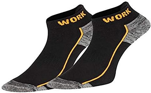 ANTI-LOCH-GARANTIE 6/9/12 oder 15 Paar robuste Herren Arbeits-Work Socken, Multipacks, Normale-Kurze u. Sneaker-Länge (DE/NL/SE/PL, Numerisch, 35, 38, Regular, Regular, 6 Paar Sneakersocken)