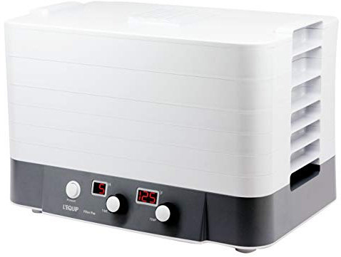 ATUIO Food Dehydrator - 6 Tray, Stainless Steel, Rectangular, 530W, 95-158°F, 10 Year Warranty