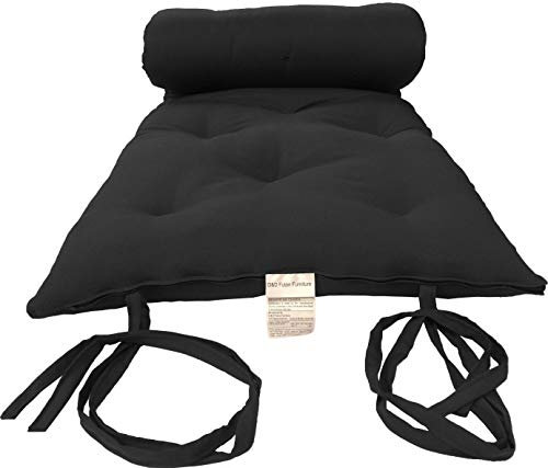 Marke New SCHWARZ TWIN Größe traditionellen japanischen Boden Futon Matratzen, faltbar Kissen Mats, Yoga, Meditaion 99,1 cm breit x 203,2 cm lang