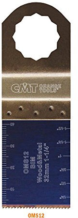 CMT ORANGE TOOLS OMS12-X1 LAMA MULTIFUNZIONE PER FEIN SUPERCUT E FESTOOL VECTURO PER TAGLIO LEGNO-METALLO BIM 32x40mm 18TPI