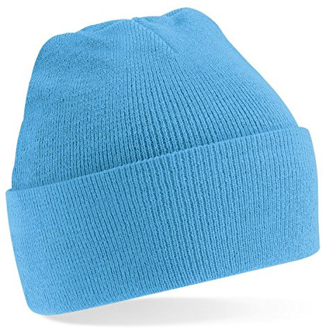 Beechfield, Acryl-Strickmütze für Erwachsene, zum Aufschlagen, Unisex Gr. Einheitsgröße, Blau (Surf Blue)