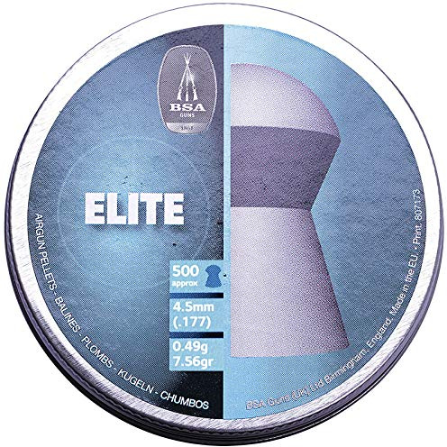 BSA Elite .177 4.5mm Round Head 500 Pellets Airgun Air Rifle Hunting Target