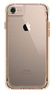 Griffin Back Case Survivor Clear for iPhone 7, Gold/Clear, GB42925