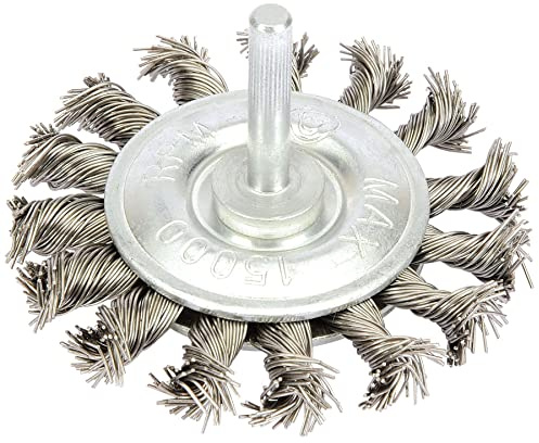 Draper 41434 Twisted Wire Wheel Brush, 75mm,Blue