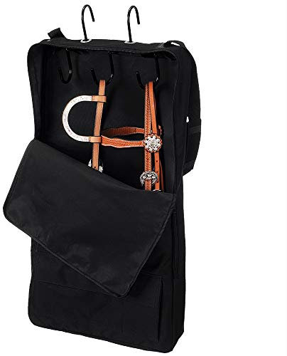 Tough 1 Robust 1 Zaumzeug/Halfter mit 3 Zinken Tack Rack, Herren, schwarz, 16 X 30
