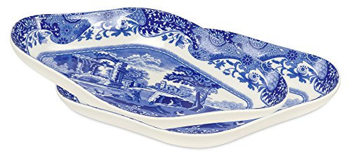 Blue Italian Pickle Serving Tray (Set of 2) by Spode