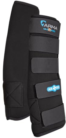 Shires Arma Mud Socks - Black Breathable Horse Turnout Boots for Mud Fever & Scratches Protection Cob
