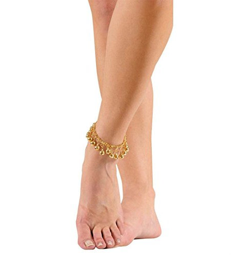 Chaîne de pied avec clochette chaînette de pied orient dorée chaîne de cheville femme arabe bracelet de pied danseuse pied danseuse du ventre bijou de pied 1001 nuits odalisque soirée à thème accessoire déguisement