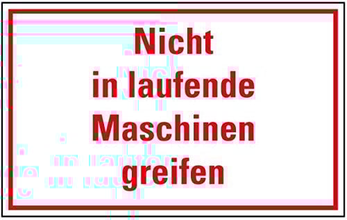 LEMAX® Maschinen-Hinweisschild Nicht in laufende Maschinen greifen,Kunststoff,300x200mm