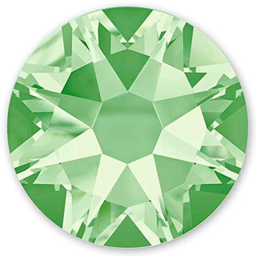 Swarovski 100 Stück Elements Hotfix, Chrysolite, SS10 (Ø ca. 2,8 mm), Strasssteine zum Aufbügeln