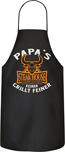 RAHMENLOS Original BBQ Grillschürze für den Vater: Papa's Steakhouse. Nr.: 2996