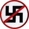 Aufnäher No Nazi, bestickt, 7,6 cm Durchmesser.