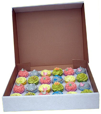 4 DEEP Strong 24 Cupcake cup fairy cake muffin box with insert for 24 Cupcakes