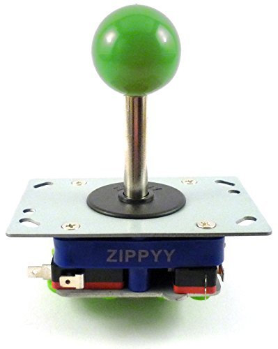 Zippyy Ball Top Long Shaft Arcade Joystick, 2/4/8 Way (Green)