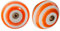 Nicola Spring Möbelknöpfe aus Keramik - Streifen-Design - Orange - 24 Stück