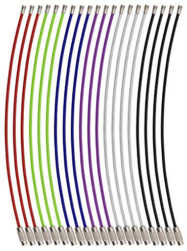 Wisdompro Schlüsselanhänger Edelstahl-Draht-Ring 2 mm für Gepäckanhänger, Schlüsselringe, etc., 6.3 20Pack