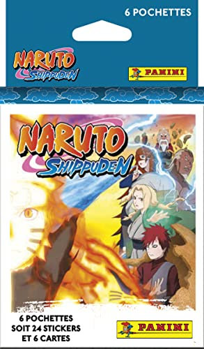 Panini Naruto Shippuden – 6-teilige Hüllen Kollektion mit 24 Aufklebern und 6 Karten