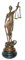 linoows Bronzefigur, Bronze Skulptur Justitia, Justizia Göttin der Gerechtigkeit