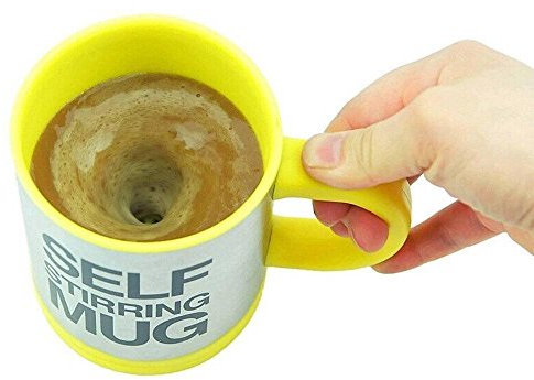 Taza mezcladora automática, Taza Aluminio con Funcion de AutoMezcla para café, té, leche y Cacao, automático eléctrico mezcla automática taza Self stirring Mug cup