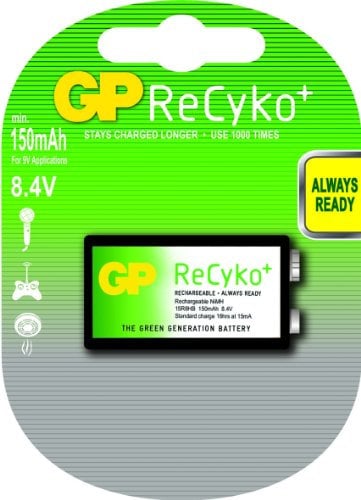 GP Batteries ReCyko+ 9v NiMH Battery