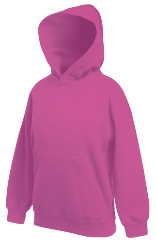 Sudadera con capucha para niños (unisex), de la marca Fruit of the Loom Rosa fucsia 14 años