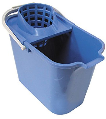 Mery Cubo Rectangular 12 L con escurridor, Azul, 23.5x37x29 cm