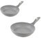 Salter COMBO-6448 20cm & 28cm Non-Stick Frying Pan Set, Healthier Cooking with Little to No Oil, Induction Suitable, Durable Forged Aluminium, Marblestone, Grey