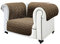 BEST DIRECT Sofa-Cover für Einzelsofa – 2 Sitze – 3 Sitze beidseitige Farbe (Schwarz/Grau/Braun/Beige), braun / beige, Individuell