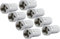 SCHWAIGER -FST7008 531- F-Aufdrehstecker 8-er Set/ 7 mm Durchmesser/für Koaxialkabel/Verbindung von Stecker und Kabel/ 8 Stück/Silber