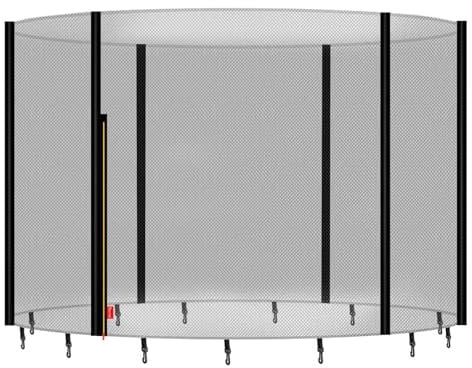 Baunsal® Trampolin Sicherheitsnetz Ø 396 cm (JS+EXD) für 6 Netzstangen mit Netzhöhe 180 cm Ersatzteile Netz Gartentrampolin Schutznetz Kinder Ersatznetz Indoor und Outdoor