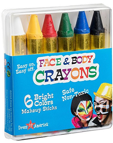 Dress Up America Kit De Peinture Pour Le Visage - Crayons De Peinture Pour Le Visage Et Le Corps - Ensemble De 6 Pièces De Maquillage d'Halloween Pour Enfants Et Adultes