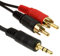 3,5 mm Stéréo Jack vers 2 RCA Cinch Fiches l'audio câble Cordon Plaqués Or 10 m [10 mètre/10m]