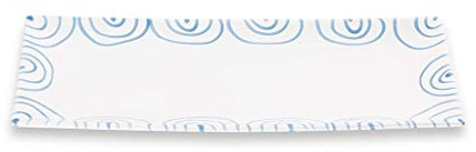 GMUNDNER KERAMIK Platte rechteckig Grösse: l= 36 cm x b= 15 cm x h= 2.8 cm Blaugeflammt Geschirr, handgemacht in Österreich